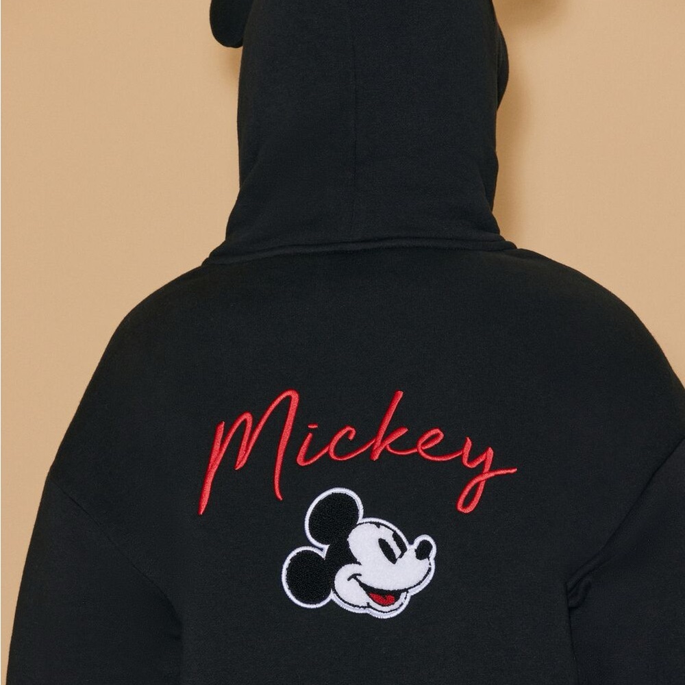 FOREVER 21 DISNEY MICKEY MOUSE ZIP-UP HOODIE SIZE SMALL - Picture 2 of 14